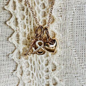 Tiffany & Co Love and Arrow Pendant Necklace in 18k Rose Gold, 16-18"